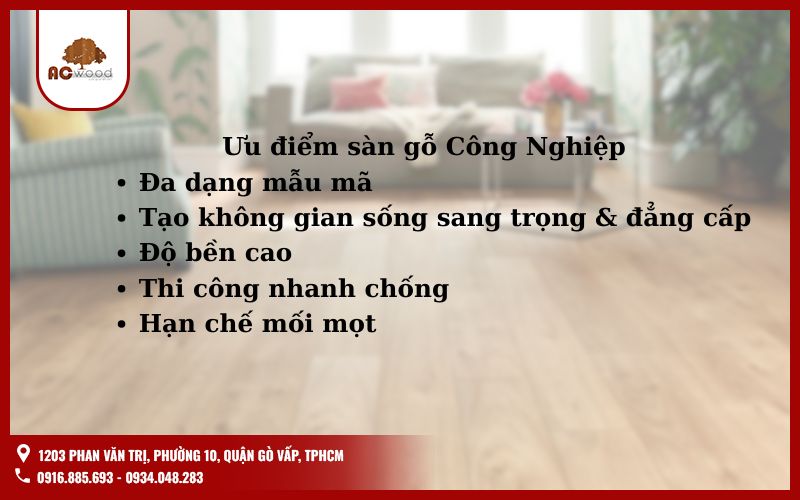Những ưu điểm nổi bật của sàn gỗ công nghiệp