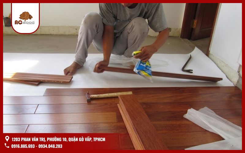 Các bước lát sàn gỗ tự nhiên