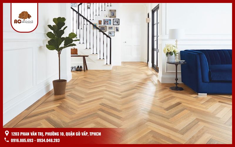 Lắp sàn kiểu Chevron